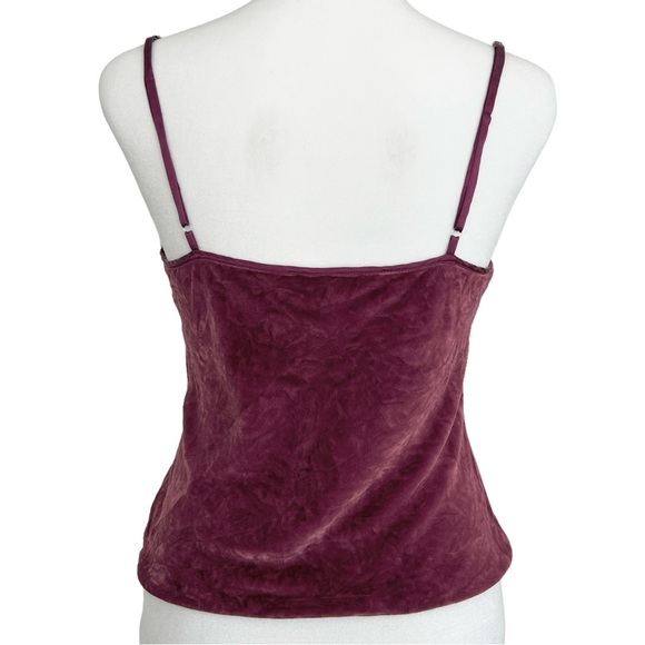 Vintage Victoria's Secret Y2K Silk Blend Lace & Crushed Velvet Cami Top (S) - Picture 2 of 12